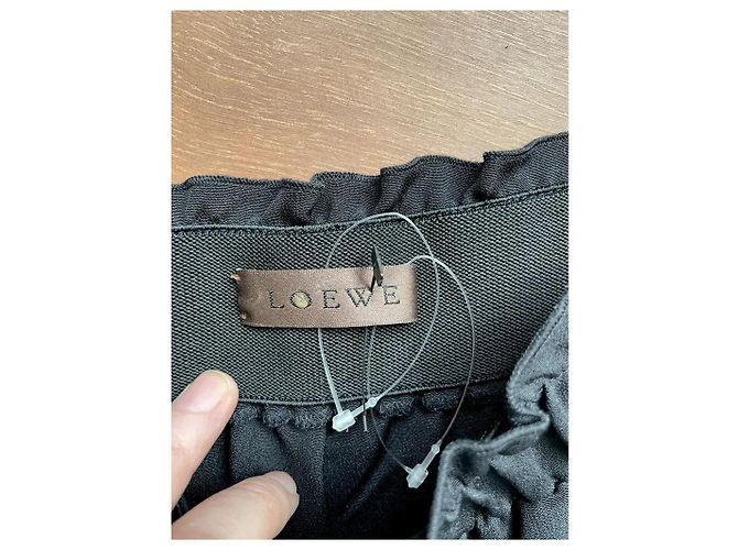 Gonna lunga Loewe in seta nera Nero - vista 3