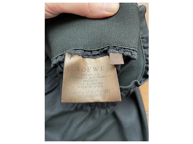 Gonna lunga Loewe in seta nera Nero - vista 4