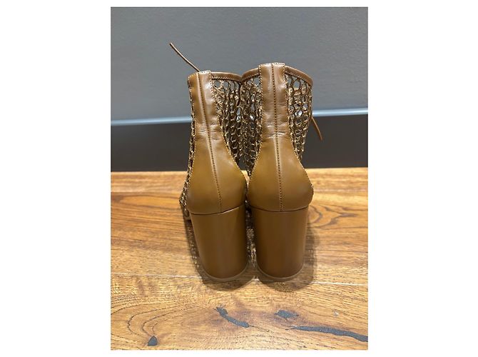 Stivaletti con lacci in mesh marrone Gianvito Rossi - vista 4