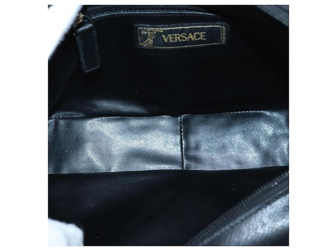 Clutch Vintage Versace in pelle Nero - vista 5
