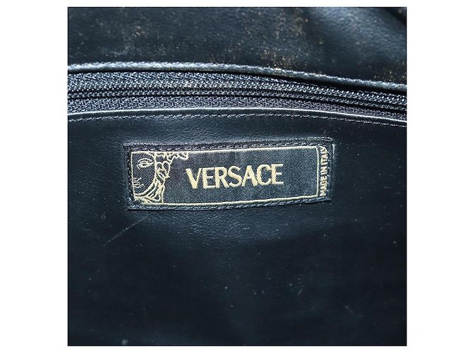 Clutch Vintage Versace in pelle Nero - vista 6