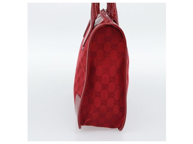 Tote Aberto Estruturado com Alça Superior Gucci GG Canvas e couro Large Vermelho - vista 4