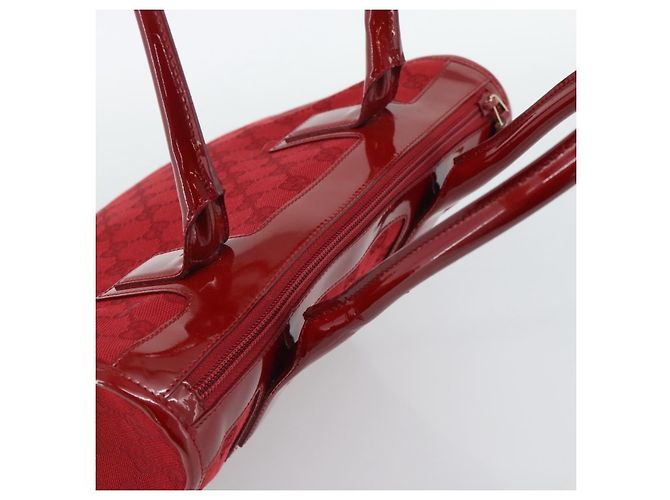 Tote Aberto Estruturado com Alça Superior Gucci GG Canvas e couro Large Vermelho - vista 6