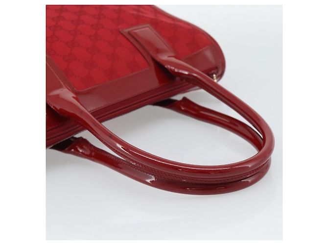 Tote Aberto Estruturado com Alça Superior Gucci GG Canvas e couro Large Vermelho - vista 7