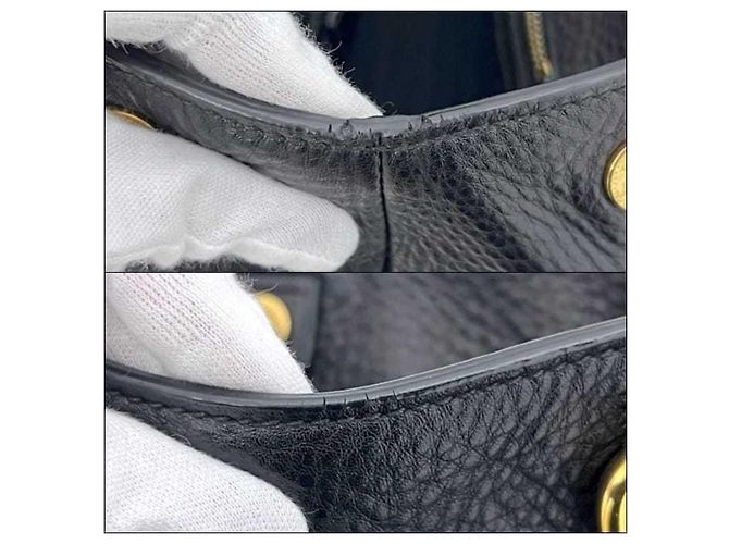Prada Vitello Daino Leder Tote Bag Schwarz - Ansicht 5