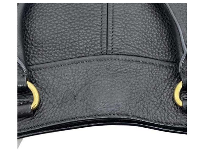 Prada Vitello Daino Leder Tote Bag Schwarz - Ansicht 8