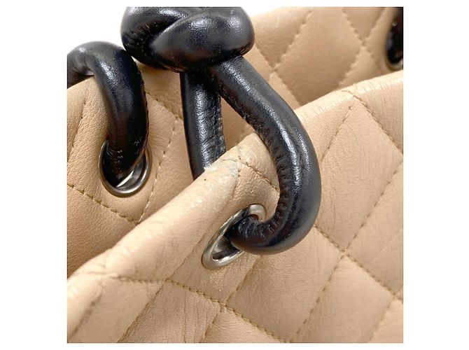 Chanel Cambon Line Tote Bag Schwarz Beige - Ansicht 14