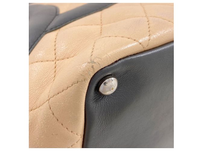 Chanel Cambon Line Tote Bag Schwarz Beige - Ansicht 17