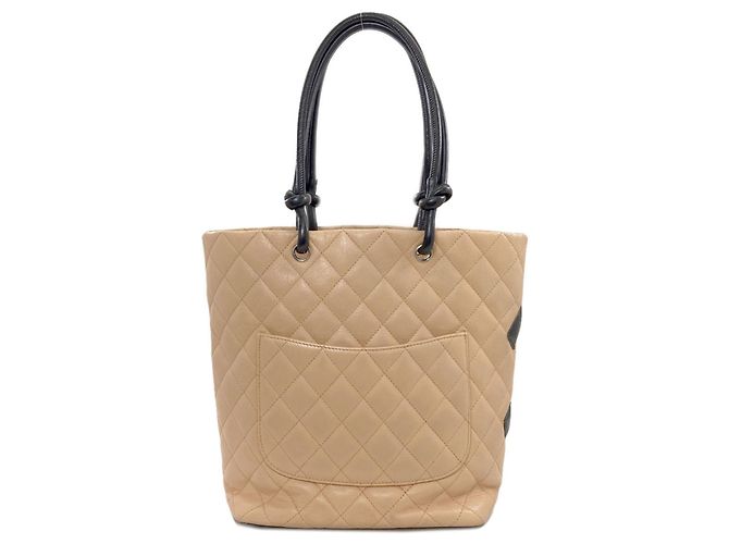 Chanel Cambon Line Tote Bag Schwarz Beige - Ansicht 2