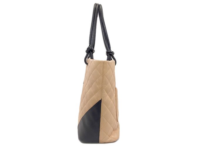 Chanel Cambon Line Tote Bag Schwarz Beige - Ansicht 3