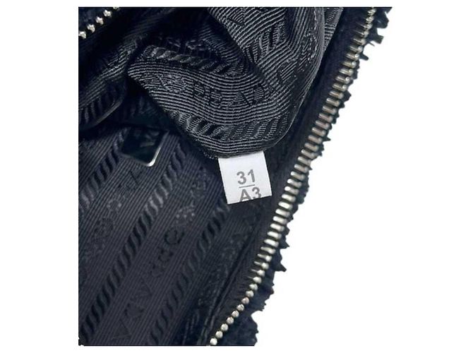 Prada Handtasche aus schwarzem Terry-Stoff - Ansicht 5