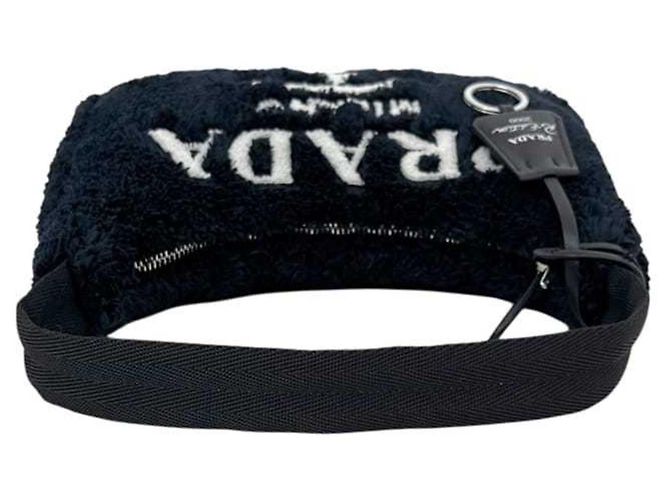 Prada Handtasche aus schwarzem Terry-Stoff - Ansicht 8