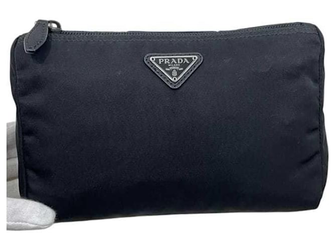 Pochette in nylon nero Prada - vista 10