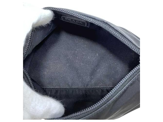 Pochette in nylon nero Prada - vista 4