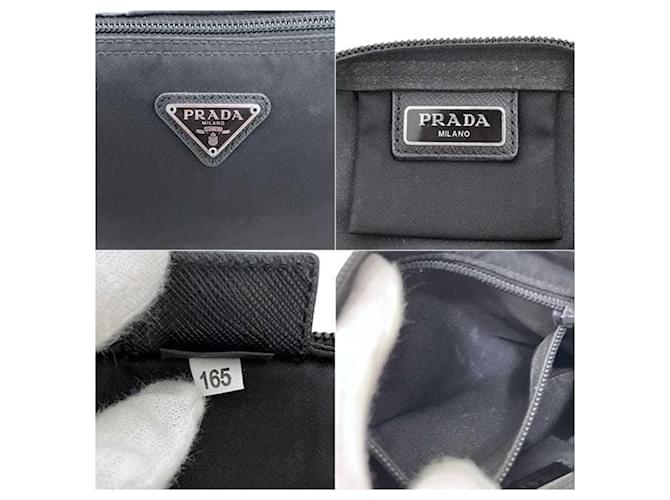 Pochette in nylon nero Prada - vista 7