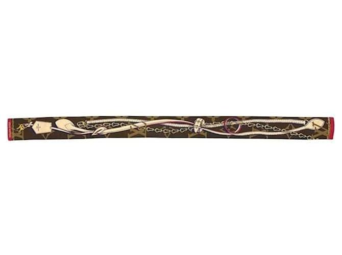 Louis Vuitton Monogram Seidenschal Braun Schwarz - Ansicht 4