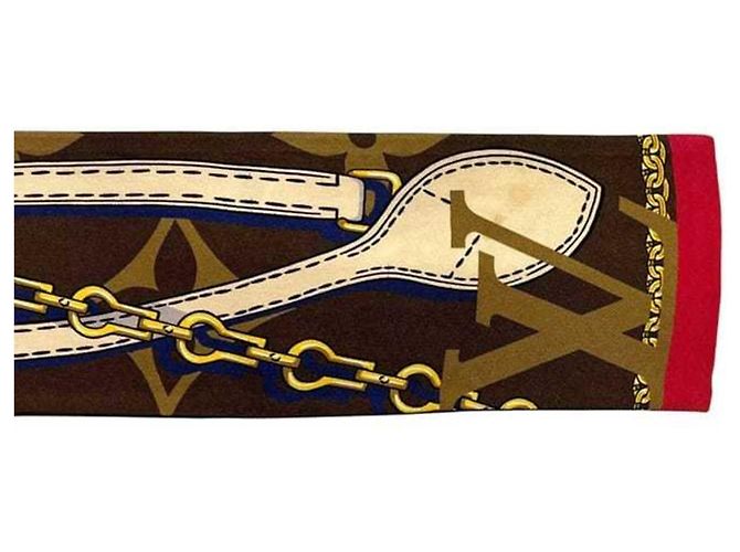 Louis Vuitton Monogram Seidenschal Braun Schwarz - Ansicht 9