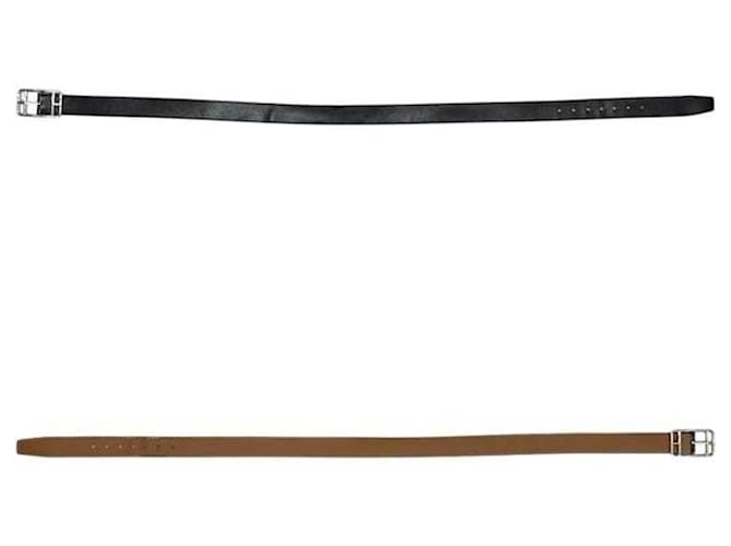Hermès Hermes Cap Cod Leather Belt Brown Black - view 3