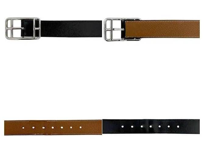 Hermès Hermes Cap Cod Leather Belt Brown Black - view 4