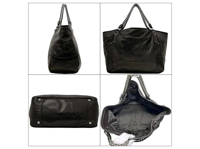 Borsa Tote Prada Chain marrone - vista 3