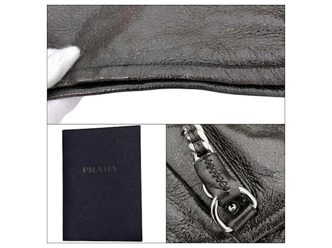Borsa Tote Prada Chain marrone - vista 6