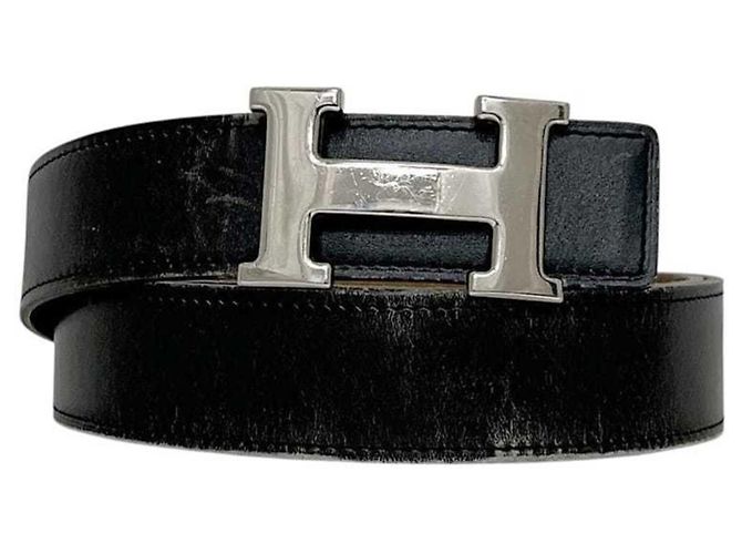Constance Hermès Cintura H Hermes in nero e marrone - vista 2