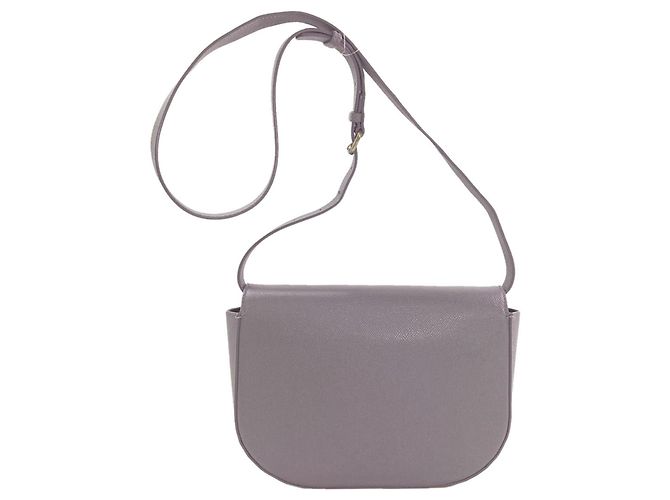 Borsa a tracolla in pelle grigia Balenciaga Marrone - vista 2