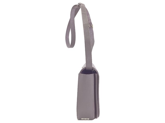 Borsa a tracolla in pelle grigia Balenciaga Marrone - vista 3