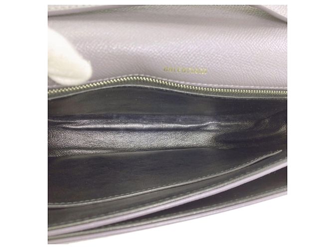 Borsa a tracolla in pelle grigia Balenciaga Marrone - vista 5
