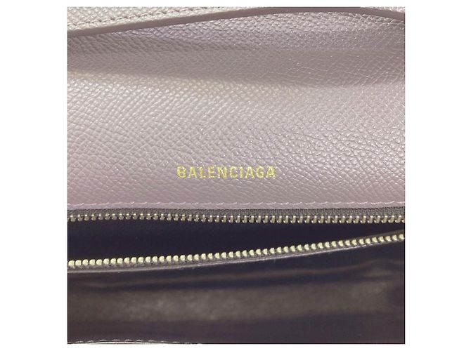 Borsa a tracolla in pelle grigia Balenciaga Marrone - vista 6