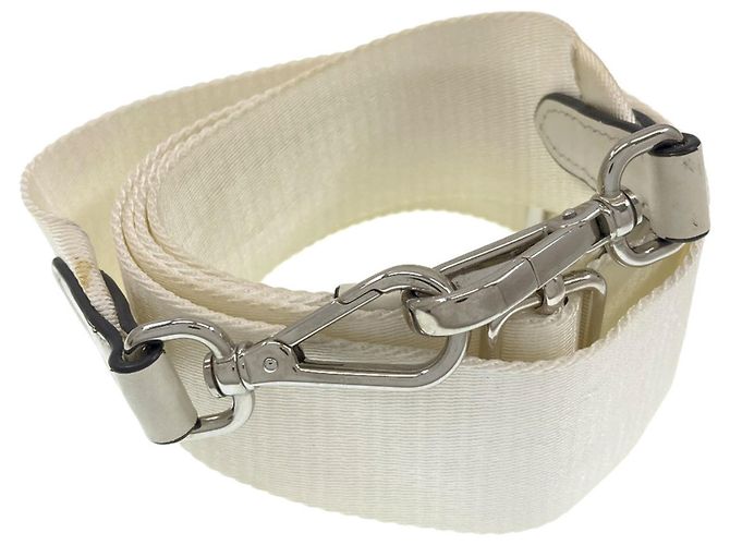 Borsa 2-way Prada con triangolo in rilievo Bianco - vista 7