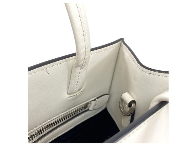 Borsa 2-way Prada con triangolo in rilievo Bianco - vista 8