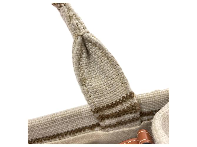 Céline Celine Small Cabas Thais Borsa 2-Way Beige - vista 9
