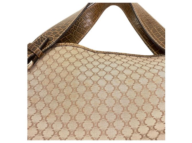 Céline Celine Macadam Muster Canvas Tote Bag Beige - Ansicht 12