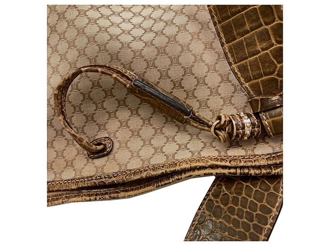 Céline Celine Macadam Muster Canvas Tote Bag Beige - Ansicht 13