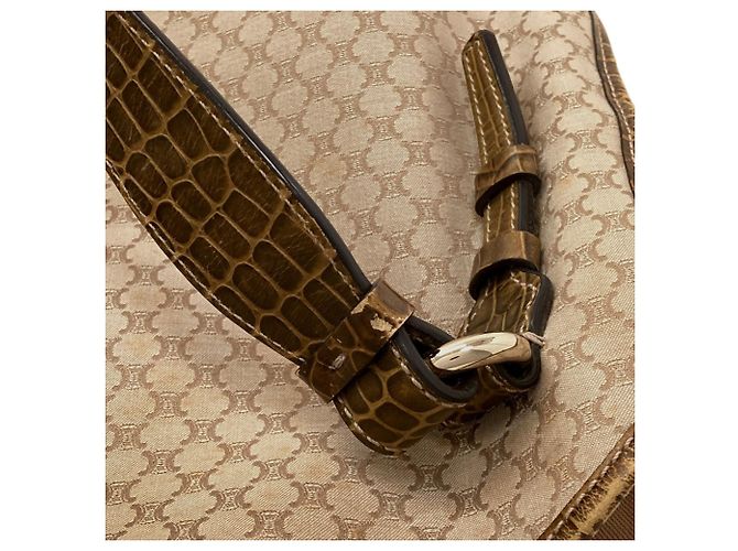 Céline Celine Macadam Muster Canvas Tote Bag Beige - Ansicht 16