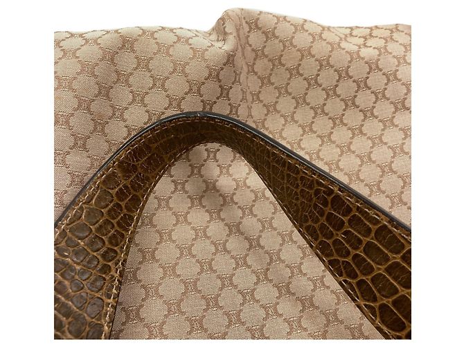 Céline Celine Macadam Muster Canvas Tote Bag Beige - Ansicht 17