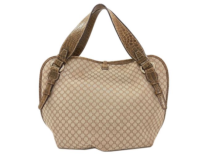 Céline Celine Macadam Muster Canvas Tote Bag Beige - Ansicht 2