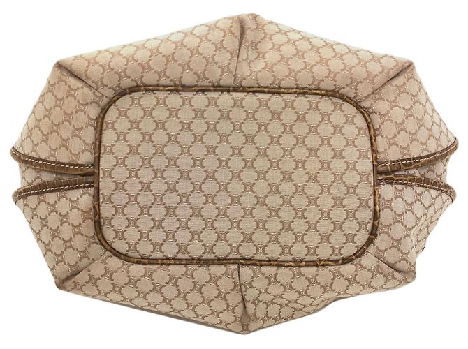 Céline Celine Macadam Muster Canvas Tote Bag Beige - Ansicht 4