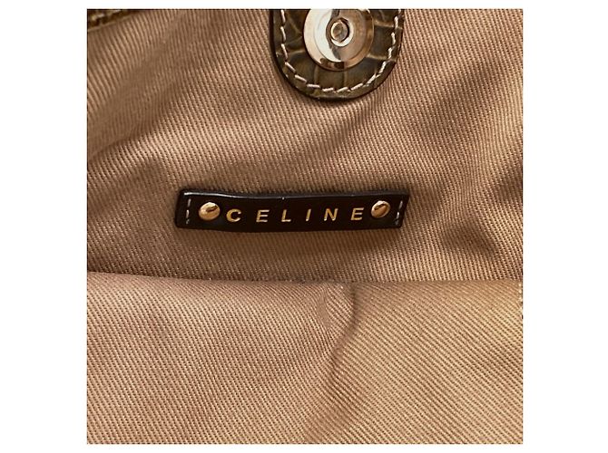 Céline Celine Macadam Muster Canvas Tote Bag Beige - Ansicht 6