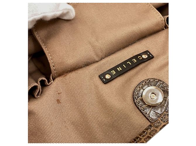 Céline Celine Macadam Muster Canvas Tote Bag Beige - Ansicht 7