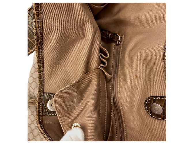 Céline Celine Macadam Muster Canvas Tote Bag Beige - Ansicht 9
