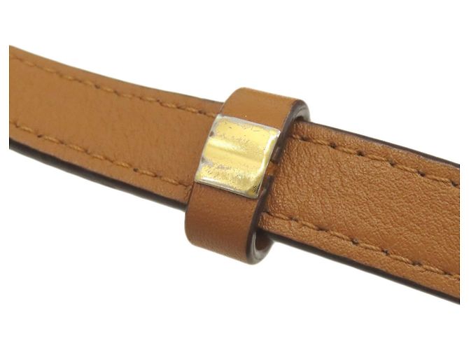 Zaino MCM in PVC marrone con logo - vista 14