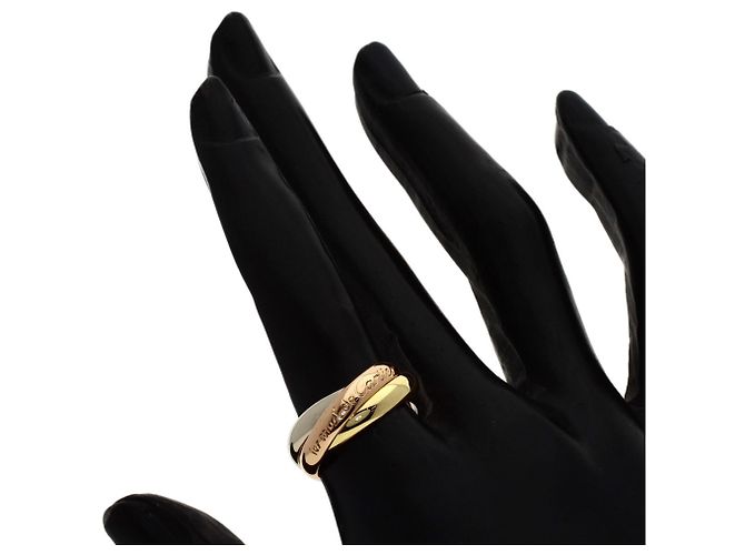 Anello Trinity in oro 18K Cartier Rosa Bianco Giallo - vista 4