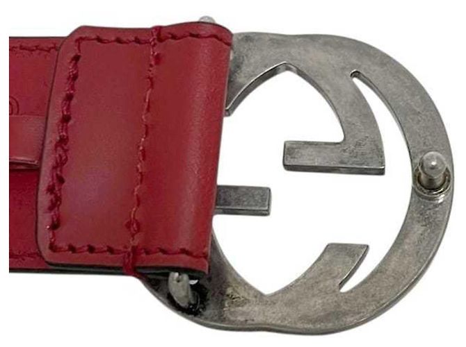Cinturón Gucci de cuero rojo Roja - vista 10
