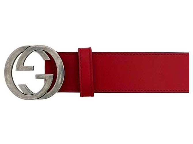 Cinturón Gucci de cuero rojo Roja - vista 4