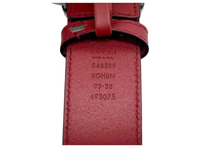 Cinturón Gucci de cuero rojo Roja - vista 8