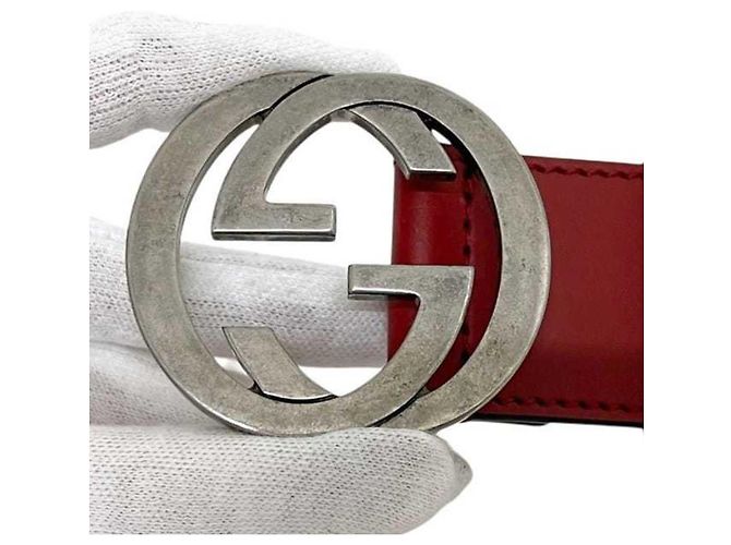 Cinturón Gucci de cuero rojo Roja - vista 9