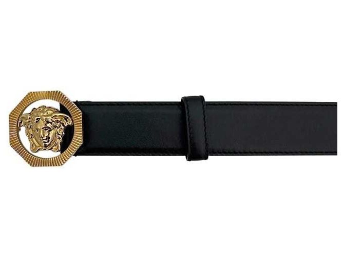 Medusa Versace Black Leather Belt - view 4