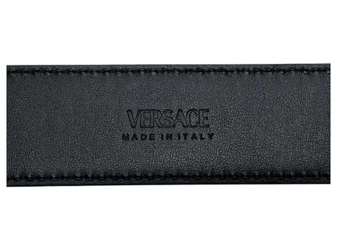 Medusa Versace Black Leather Belt - view 9